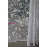 TRD. Kész függöny Amelia fehér Liliom virág mintás 300x250cm