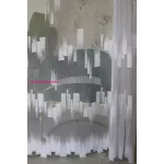 TRD. Kész függöny Amelia fehér Parketta mintás  200x160cm