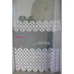 TRD. Kész függöny Dorsia fehér modern mintás 200x160cm