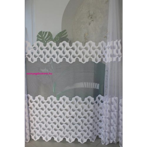 Kész függöny Dorsia fehér modern mintás 400x250cm