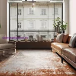 ASY pl Kuza 200x290cm Border Terracotta