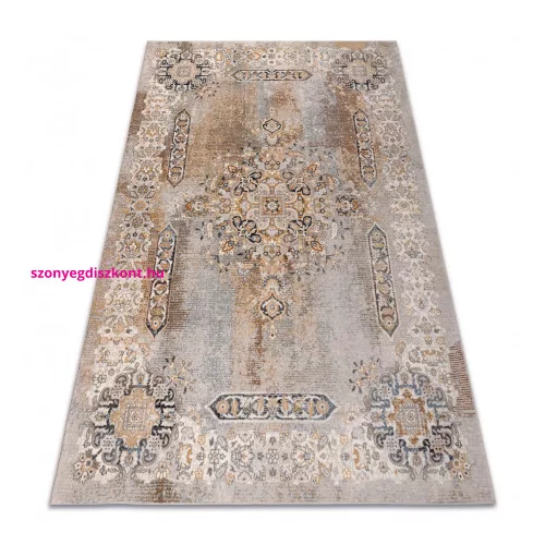 Kab. NAIN gyapjú szőnyeg Rozetta 1539/51655 szürke / bézs 80x150 cm