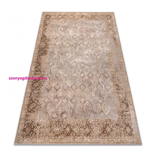 Kab. NAIN gyapjú szőnyeg Dísz, keret, 1631/51655 szürke / barna 80x150 cm