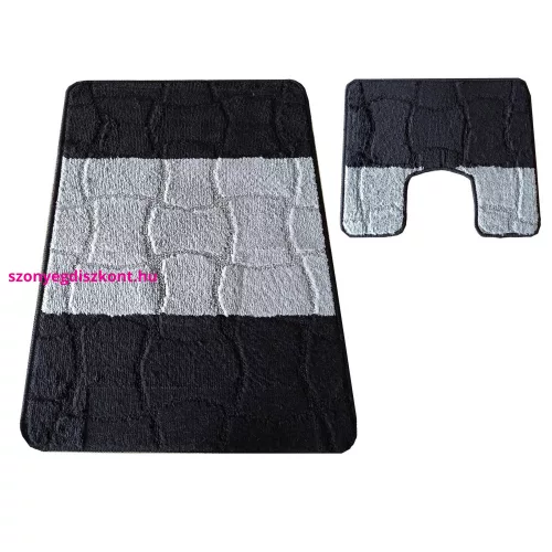Dy. 2 részes fürdőszoba szett Montana Sariyer XL fekete (60 cm x 100 cm és 50 cm x 60 cm)