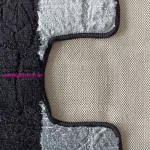 Dy. 2 részes fürdőszoba szett Montana Sariyer XL fekete (60 cm x 100 cm és 50 cm x 60 cm)