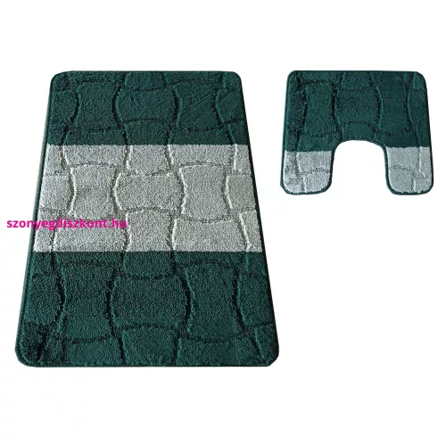 Dy. 2 részes fürdőszoba szett Montana Sariyer XL Hunter zöld (60 cm x 100 cm és 50 cm x 60 cm)