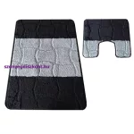 Dy. Montana 2 részes fürdőszoba szett Sariyer Black Komplet (50 cm x 80 cm + 40 cm x 50 cm) szőnyeg