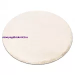 Modern szőnyeg Teddy NEW sand 52 kör shaggy, plüss, nagyon vastag, bézs kerék 120 cm