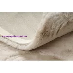 Modern szőnyeg Teddy NEW sand 52 kör shaggy, plüss, nagyon vastag, bézs kerék 120 cm