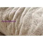 Modern szőnyeg Teddy NEW sand 52 kör shaggy, plüss, nagyon vastag, bézs kerék 120 cm