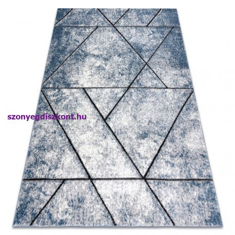 Modern COZY szőnyeg 8872 Wall, Geometriai, háromszögek - kék 140x190 cm