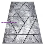 Kab. Modern COZY szőnyeg 8872 Wall, Geometriai, háromszögek - szürke / kék 80x150 cm