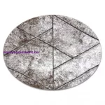 Kab. Modern COZY szőnyeg 8872 Kör Wall, Geometriai, háromszögek - barna kör 160 cm
