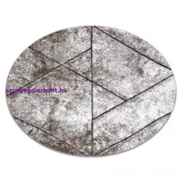   Kab. Modern COZY szőnyeg 8872 Kör Wall, Geometriai, háromszögek - barna kör 160 cm
