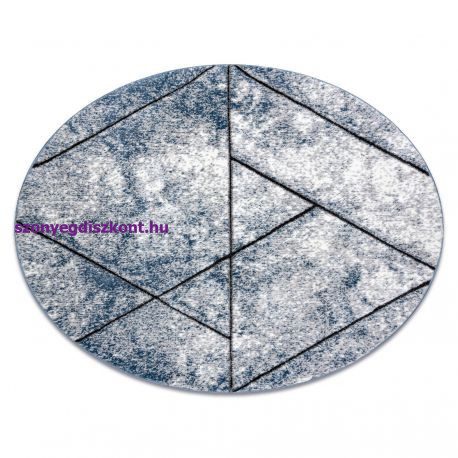 Modern COZY szőnyeg 8872 Kör Wall, Geometriai, háromszögek - kék kör 100 cm
