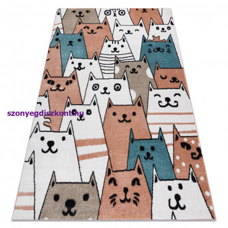 Szőnyeg FUN Gatti gyerekeknek, macskák, rózsaszín 200x290 cm