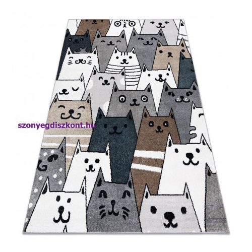 Szőnyeg FUN Gatti gyerekeknek, macskák, állatok színes 200x290 cm