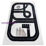 Kab. Szőnyeg FUN Track gyerekeknek, utca, város krém 180x270 cm