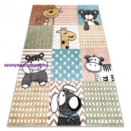   Kab. Szőnyeg FUN Pets gyerekeknek, állatok színes 160x220 cm