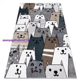   Kab. Szőnyeg FUN Gatti gyerekeknek, macskák, állatok színes 160x220 cm
