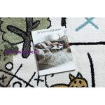 Kab. Szőnyeg FUN Hop gyerekeknek, ugróiskola, állatok zöld 140x190 cm