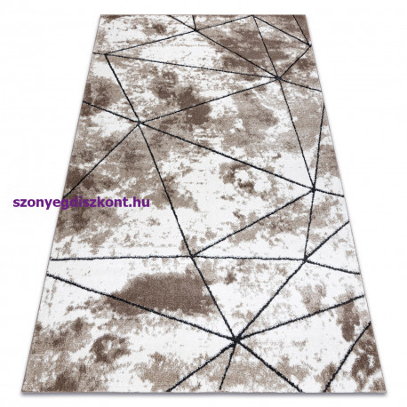 Modern COZY szőnyeg Polygons, Geometriai, háromszögek - barna 120x170 cm