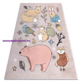   Kab. Szőnyeg FUN Forester gyerekeknek, állatok, erdei bézs 200x290 cm