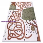 Kab. Szőnyeg FUN Honey gyerekeknek, medve, méhek krém 160x220 cm
