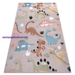   Kab. Szőnyeg FUN Dino gyerekeknek, Dinoszauruszok bézs 160x220 cm