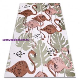   Kab. Szőnyeg FUN Flami gyerekeknek, flamingók krém 140x190 cm