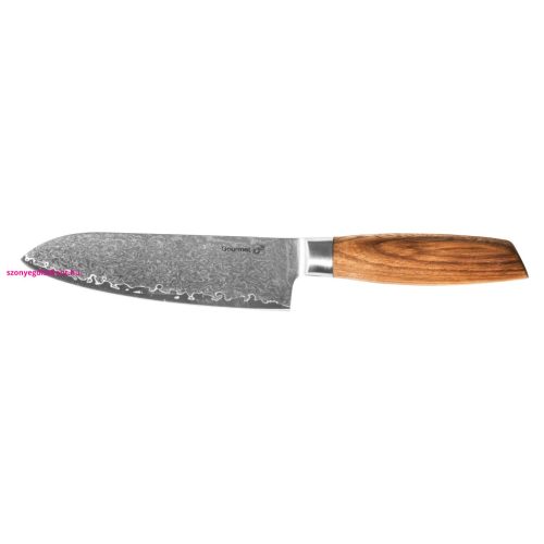 G21 Gourmet Damaszkusz 17 cm, Santoku kés, zebrawood markolat