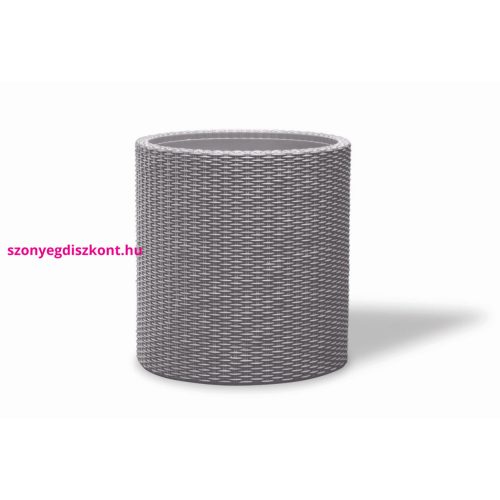 Keter Cylinder M virágcserép Silver Grey