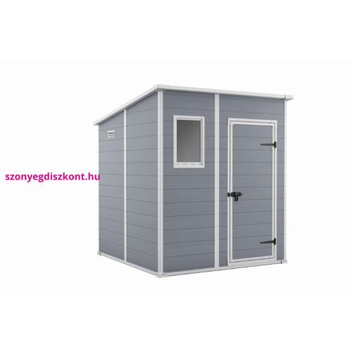 Keter MANOR 6 x 6 Penthouse kerti tároló szürke / fehér, padlóval