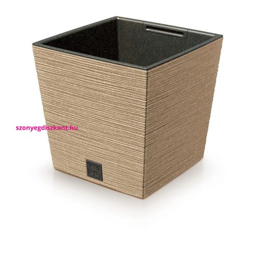 Prosperplast FURU SQUARE LOW ECO WOOD kaspó 24 cm naturo