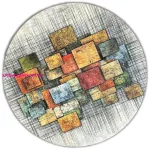 Ber. PORTE 2116 többszínű 80 x 80 cm szőnyeg