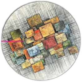 Ber. PORTE 2116 többszínű 80 x 80 cm szőnyeg