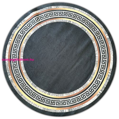 Ber. PORTE 2228 fekete arany 120 x 120 cm szőnyeg