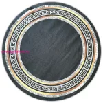 Ber. PORTE 2228 fekete arany 80 x 80 cm szőnyeg