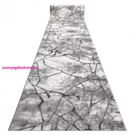  Modern COZY futó szőnyeg 8873 Cracks, repedt beton - Structural két szintű gyapjú sötétszürke 80 cm