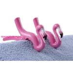 Strandtörölköző csipesz, 13x9x3 cm, 2 db, flamingók