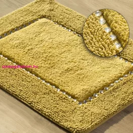 Chic pamut fürdőszobaszőnyeg Mustársárga 50x70 cm