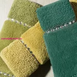Chic pamut fürdőszobaszőnyeg Mustársárga 50x70 cm