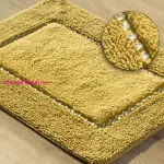 Chic pamut fürdőszobaszőnyeg Mustársárga 60x90 cm