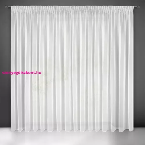 Esel fényes mikrohálós fényáteresztő függöny Fehér 350x250 cm