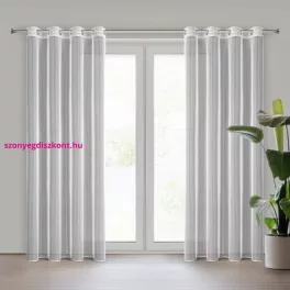   Esel fényes mikrohálós fényáteresztő függöny Fehér 135x250 cm