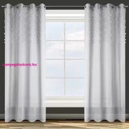   Stella dekor függöny felső részén pomponokkal Ezüst 140x250 cm