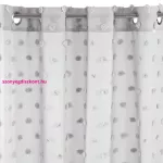 Stella dekor függöny felső részén pomponokkal Ezüst 140x250 cm