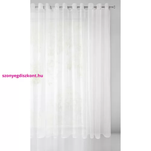 Sylvia fényes mikrohálós  fényáteresztő függöny Fehér 350x250 cm