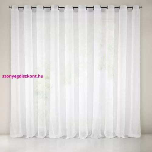 Sakali mikrohálós fényáteresztő függöny fényes mohér szálakkal Fehér 350x250 cm
