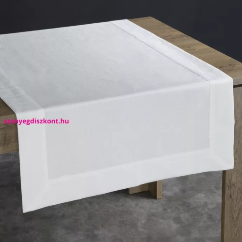 Anabel selyemfényű asztalterítő Fehér 70x150 cm